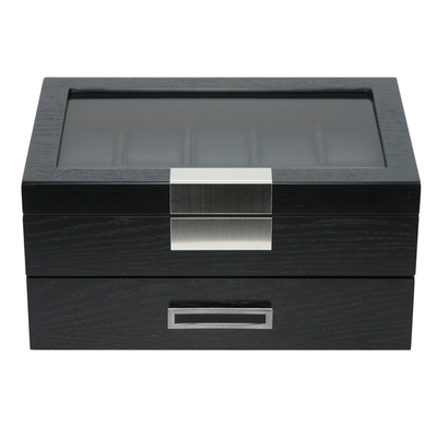Black Wooden Watch Box for 20 Watches