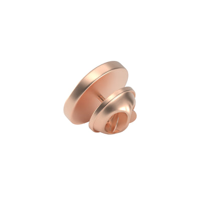 Round Brushed Rose Gold Engravable Lapel Pin
