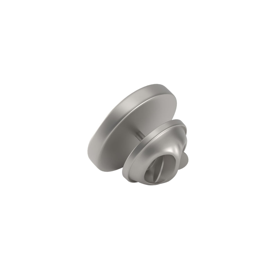 Round Brushed Silver Engravable Lapel Pin