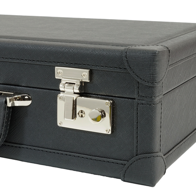 12 Slots Black Leather Watch Case