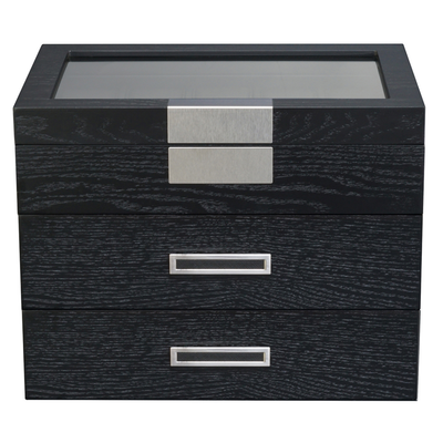Black Wooden Watch Box for 30 watches