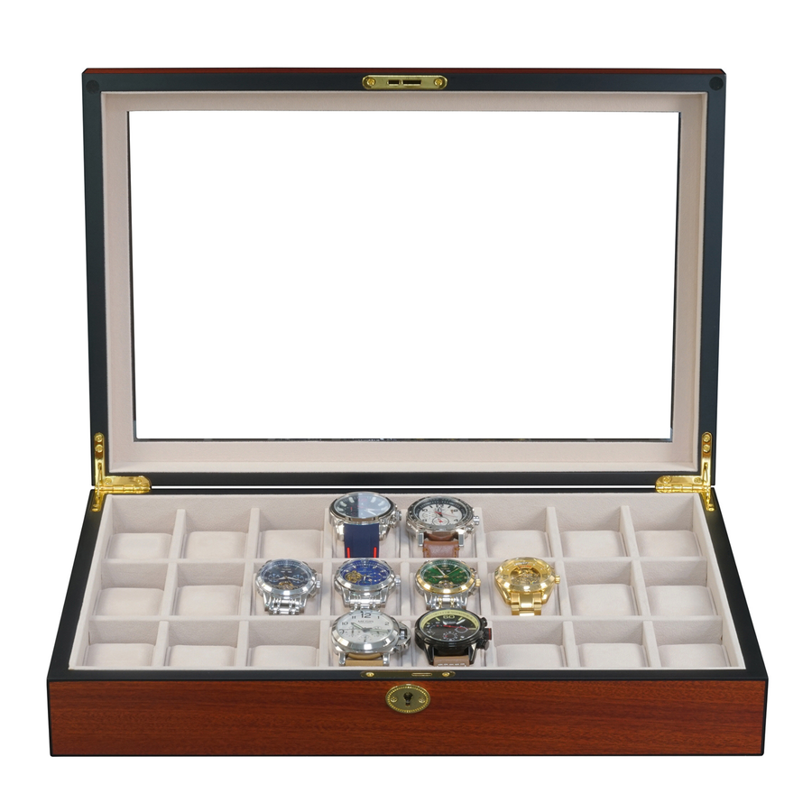 24 Slots Wooden Watch Box