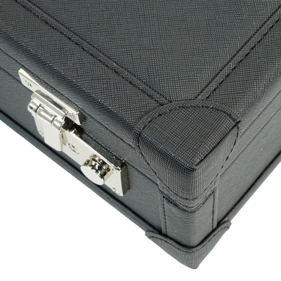 12 Slots Black Leather Watch Case