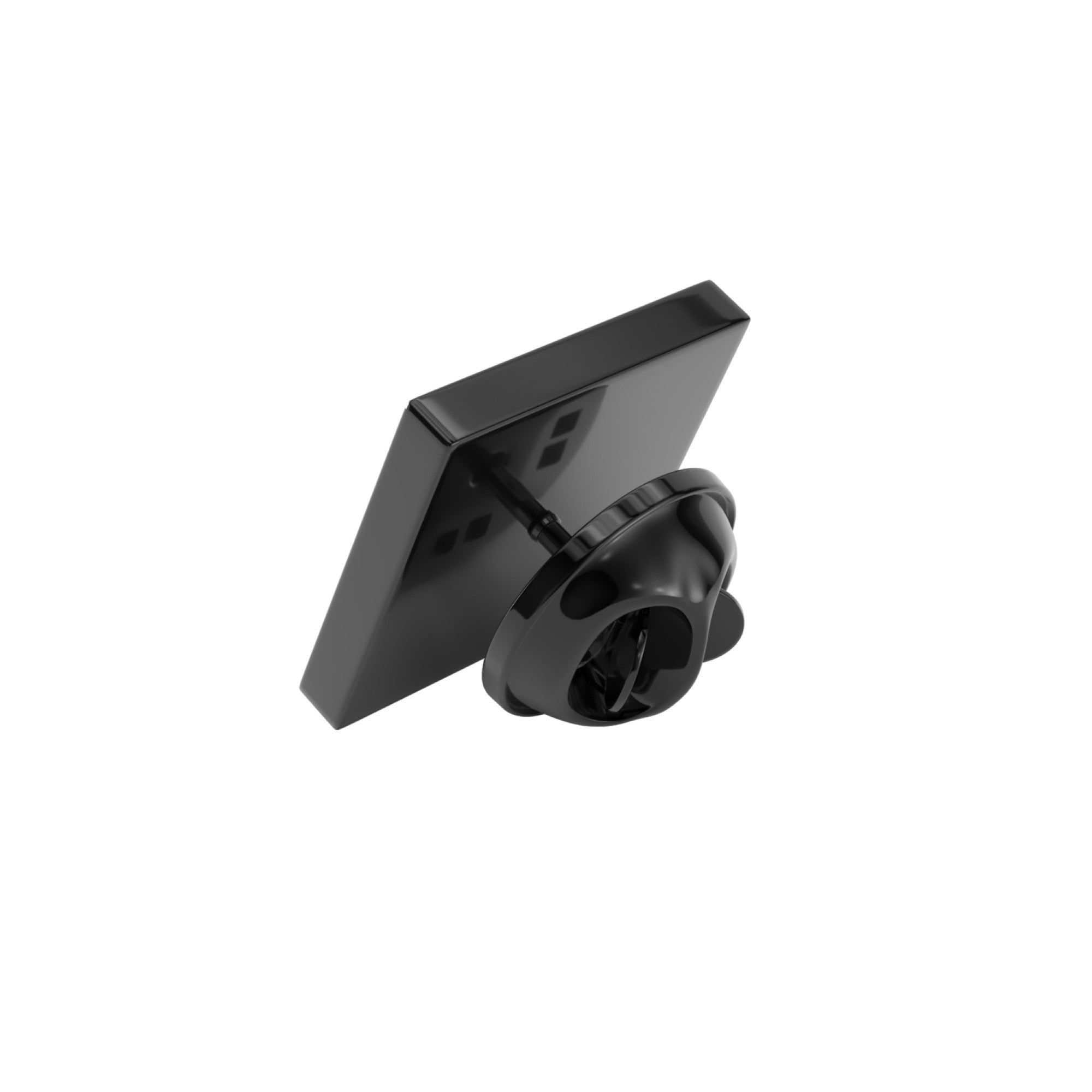 Square Shiny Black Engravable Lapel Pin