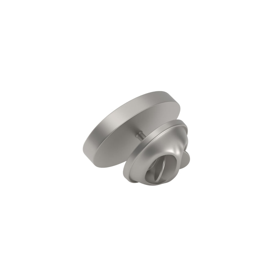 Oval Brushed Silver Engravable Lapel Pin