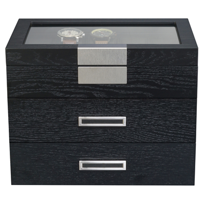 Black Wooden Watch Box for 30 watches