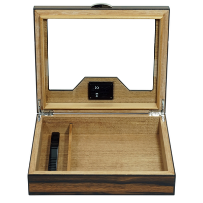 12-20 CT Ebony Wooden Cigar Humidor Box for Cigars