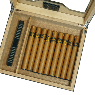12-20 CT Ebony Wooden Cigar Humidor Box for Cigars
