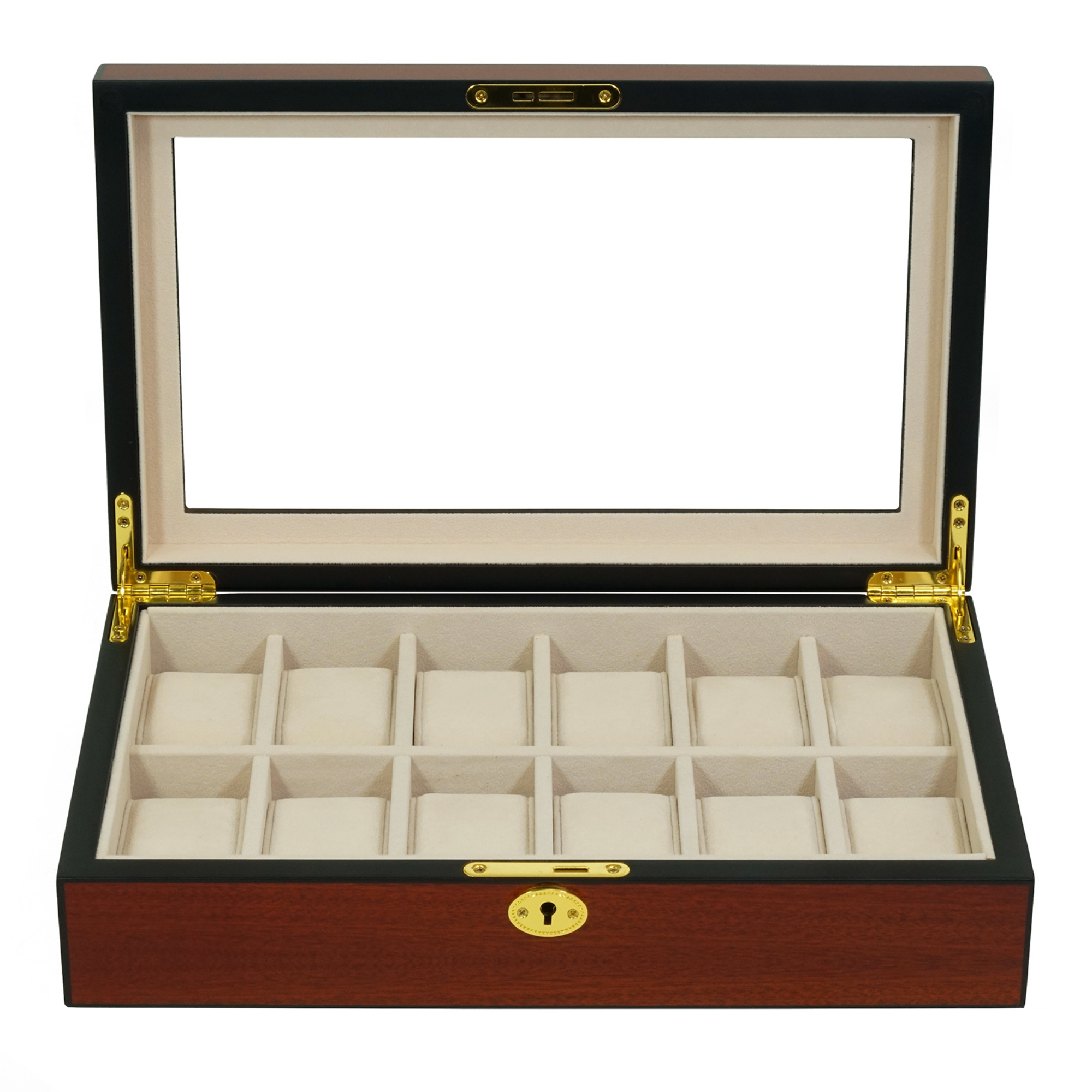Cherry Wooden Watch Box for 12 Watches