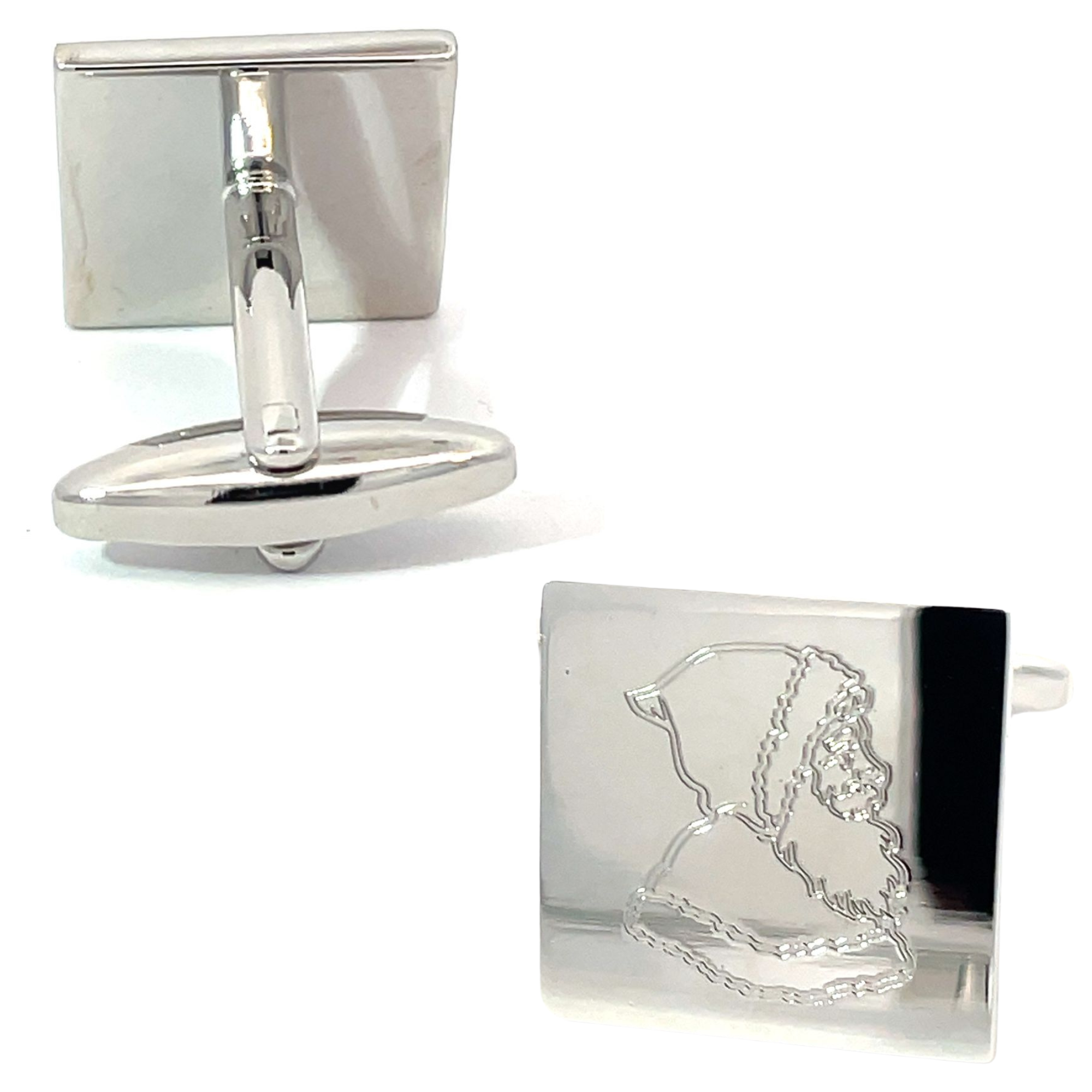 Santa Claus Christmas (Engraved) Cufflinks