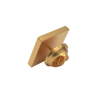 Square Brushed Gold Engravable Lapel Pin