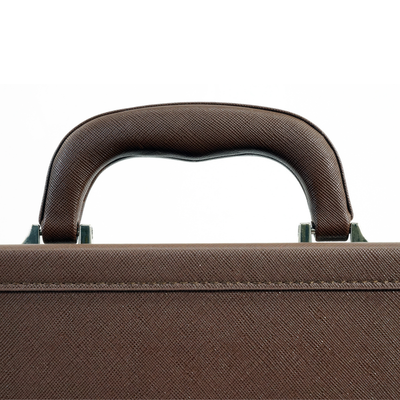 12 Slots Brown Leather Watch Case