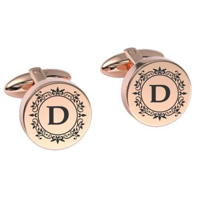 Elegant Engraved Initials Cufflinks