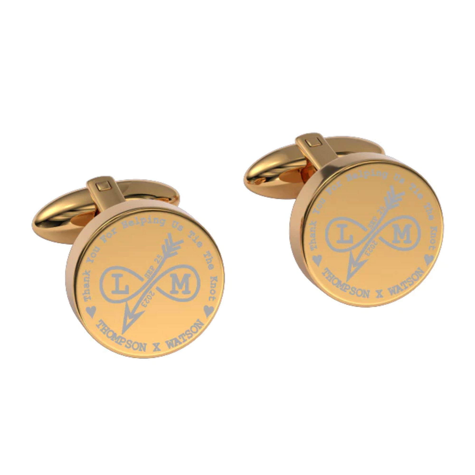 Tying The Knot Engraved Cufflinks
