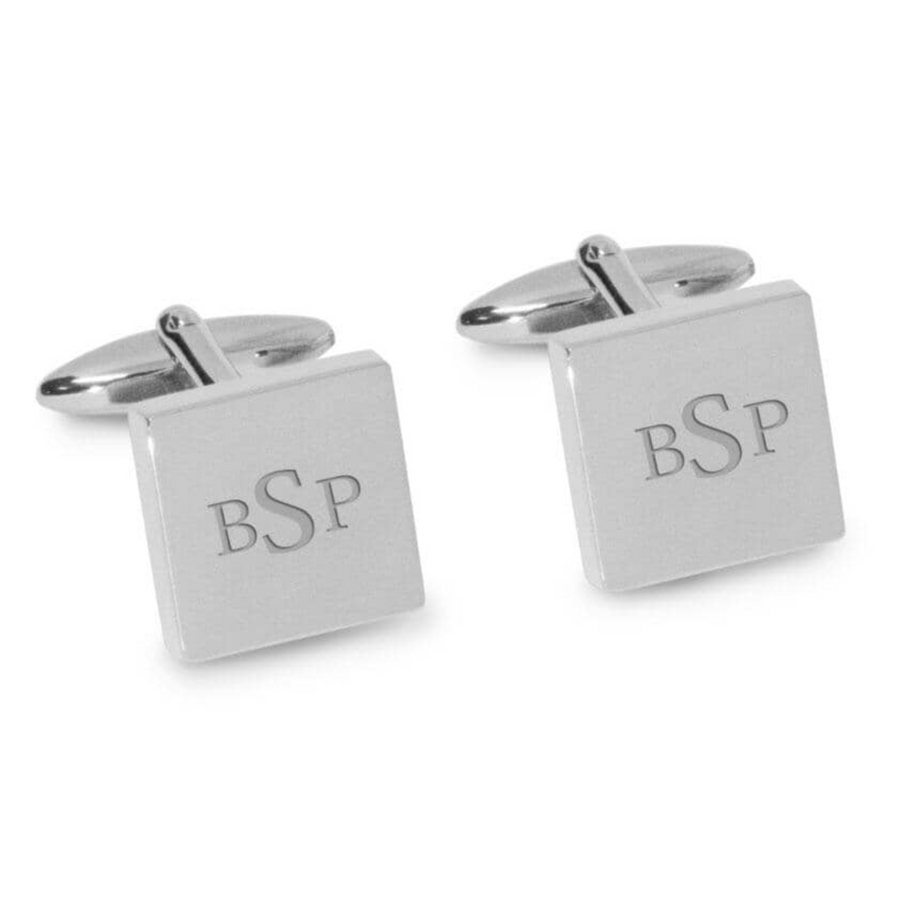 Engraved Monogram Initials Cufflinks
