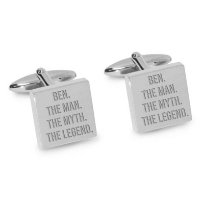 The Man The Myth The Legend Engraved Cufflinks