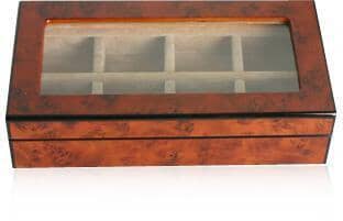 8 Pair Wooden (Elm Burl) Storage Box