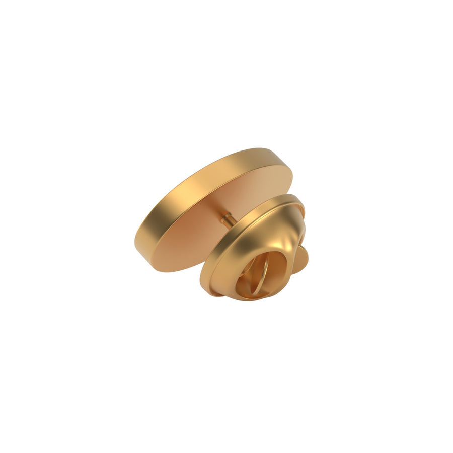 Oval Brushed Gold Engravable Lapel Pin