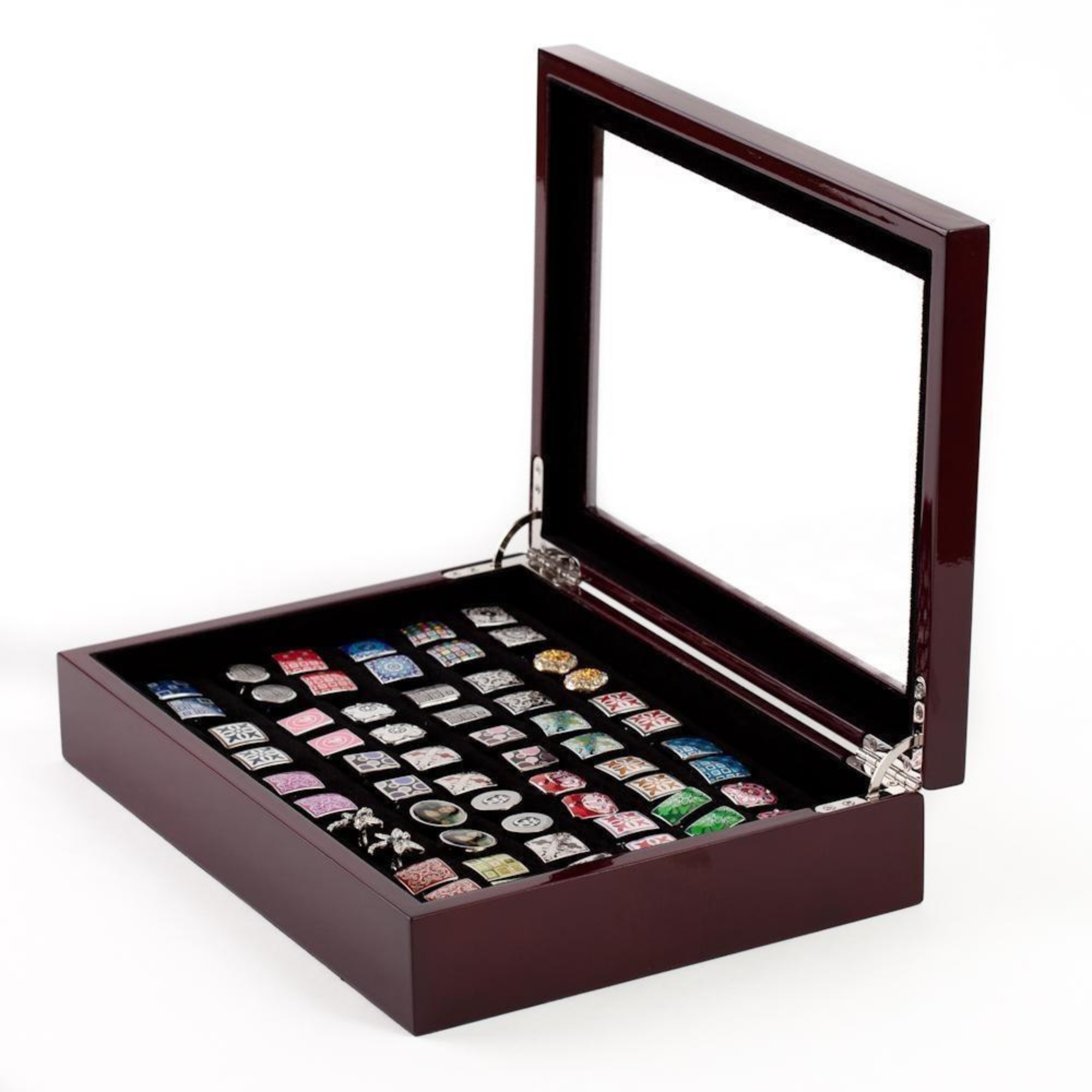 36 Pair Mahogany Cufflink Box