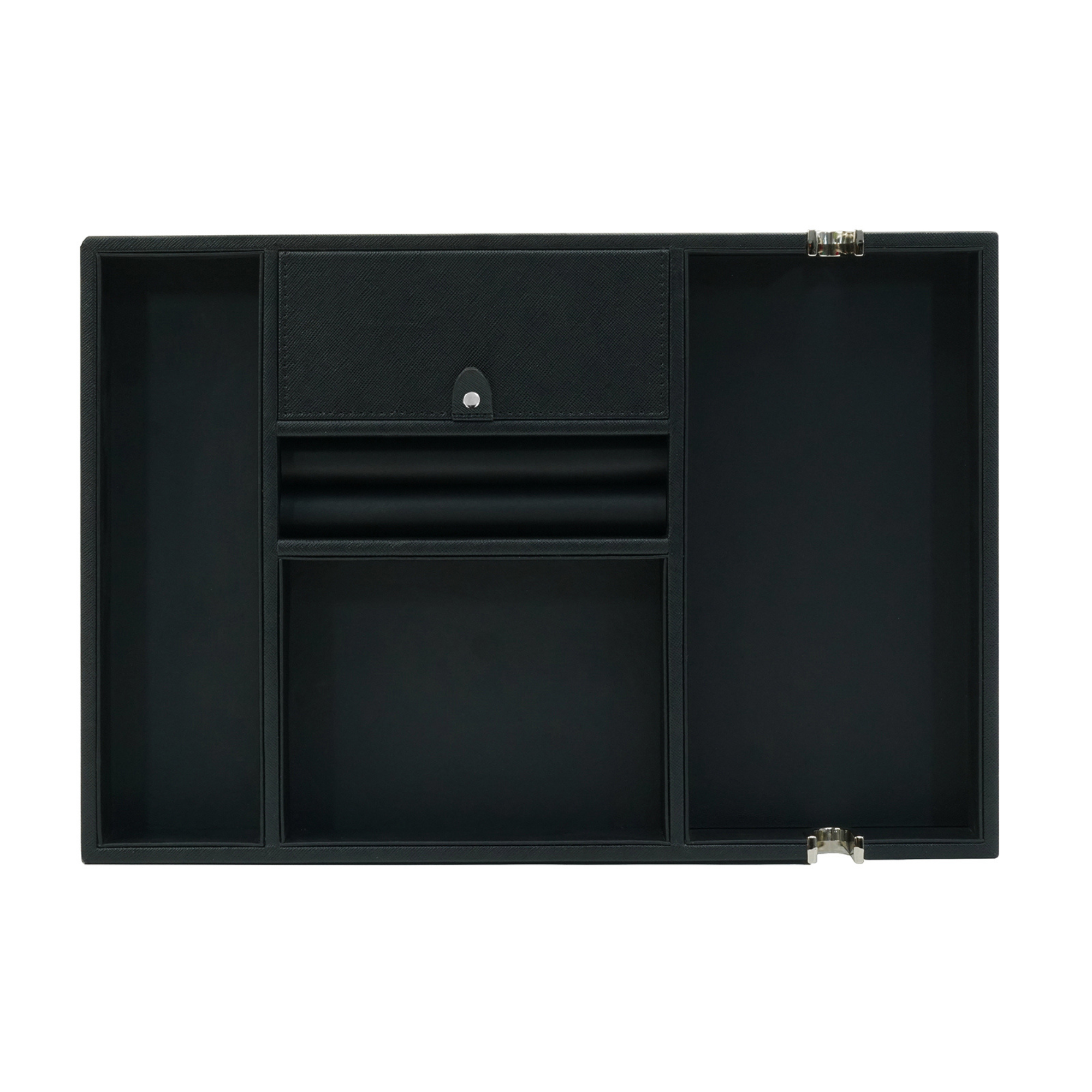 Black Vegan Leather Valet Tray