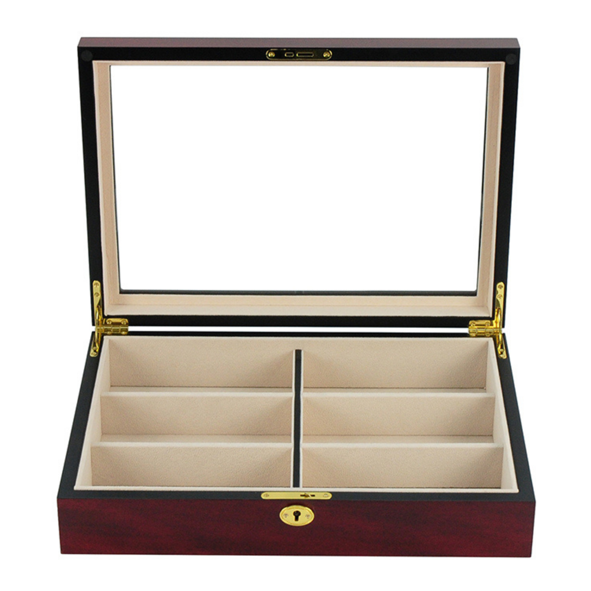6 Pairs Cherry Wooden Sunglass Box
