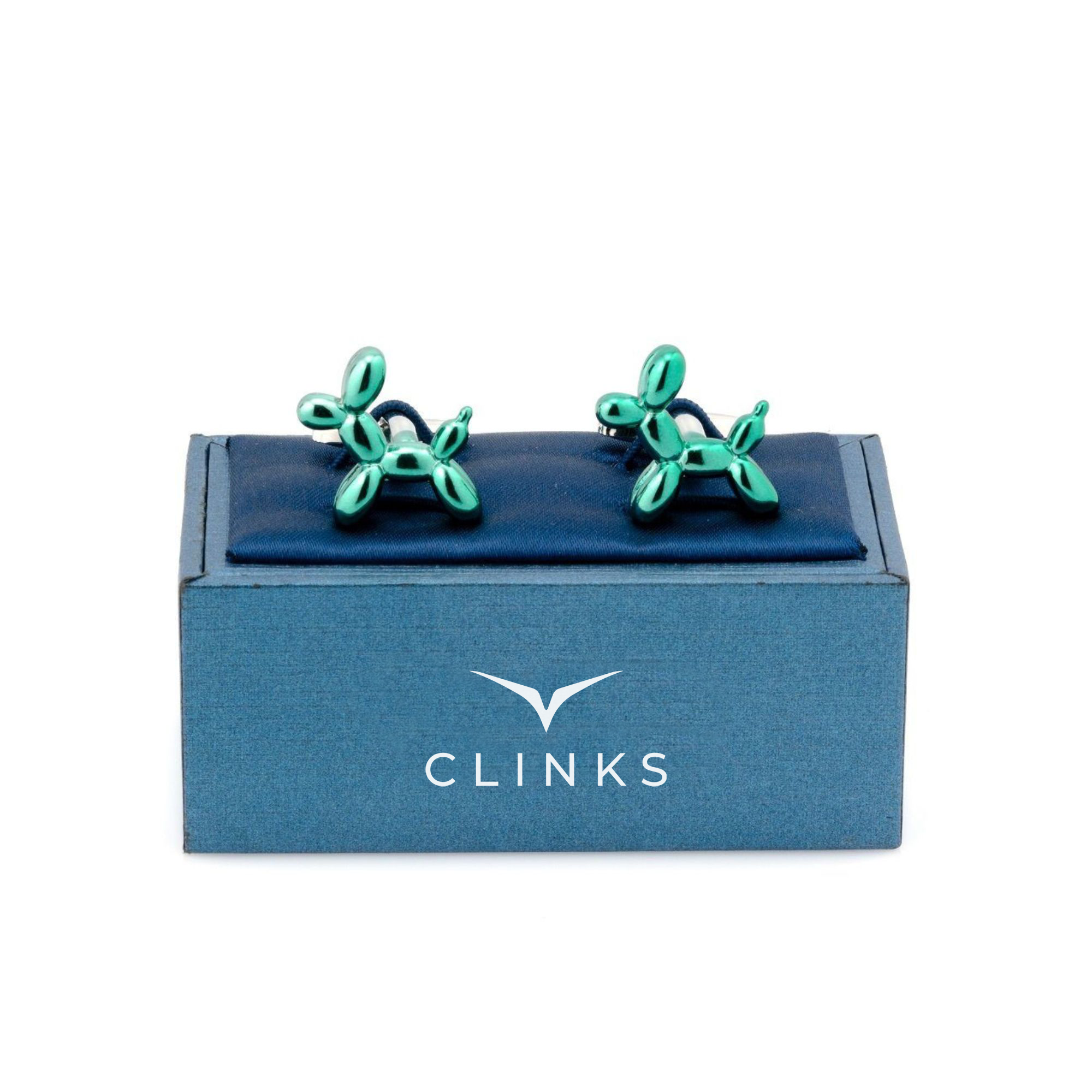 Green Balloon Dog Cufflinks