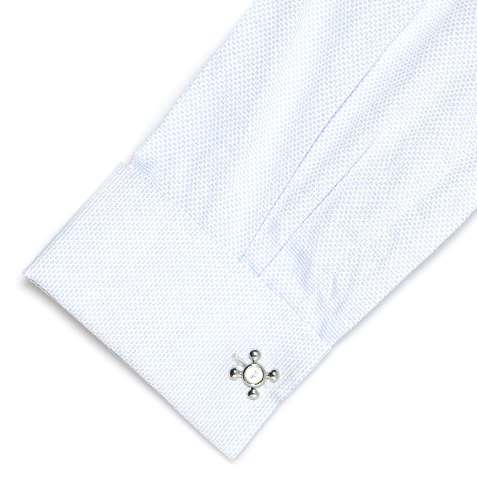 Hot & Cold Tap Cufflinks Black & White
