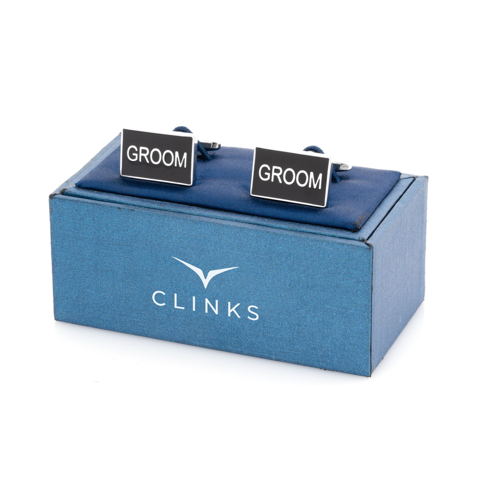 Groom Black and Silver Wedding Cufflinks