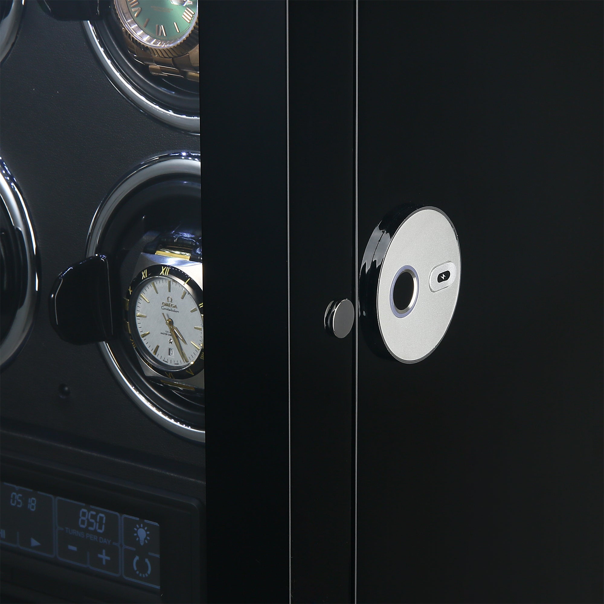 Yarra Quad Watch Winder for 4 + Drawer with Fingerprint Lock