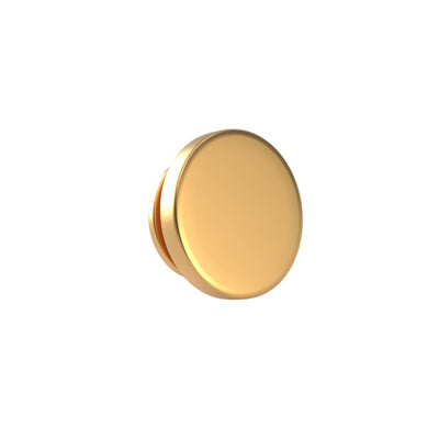 Round Brushed Gold Engravable Lapel Pin