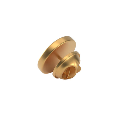 Round Brushed Gold Engravable Lapel Pin