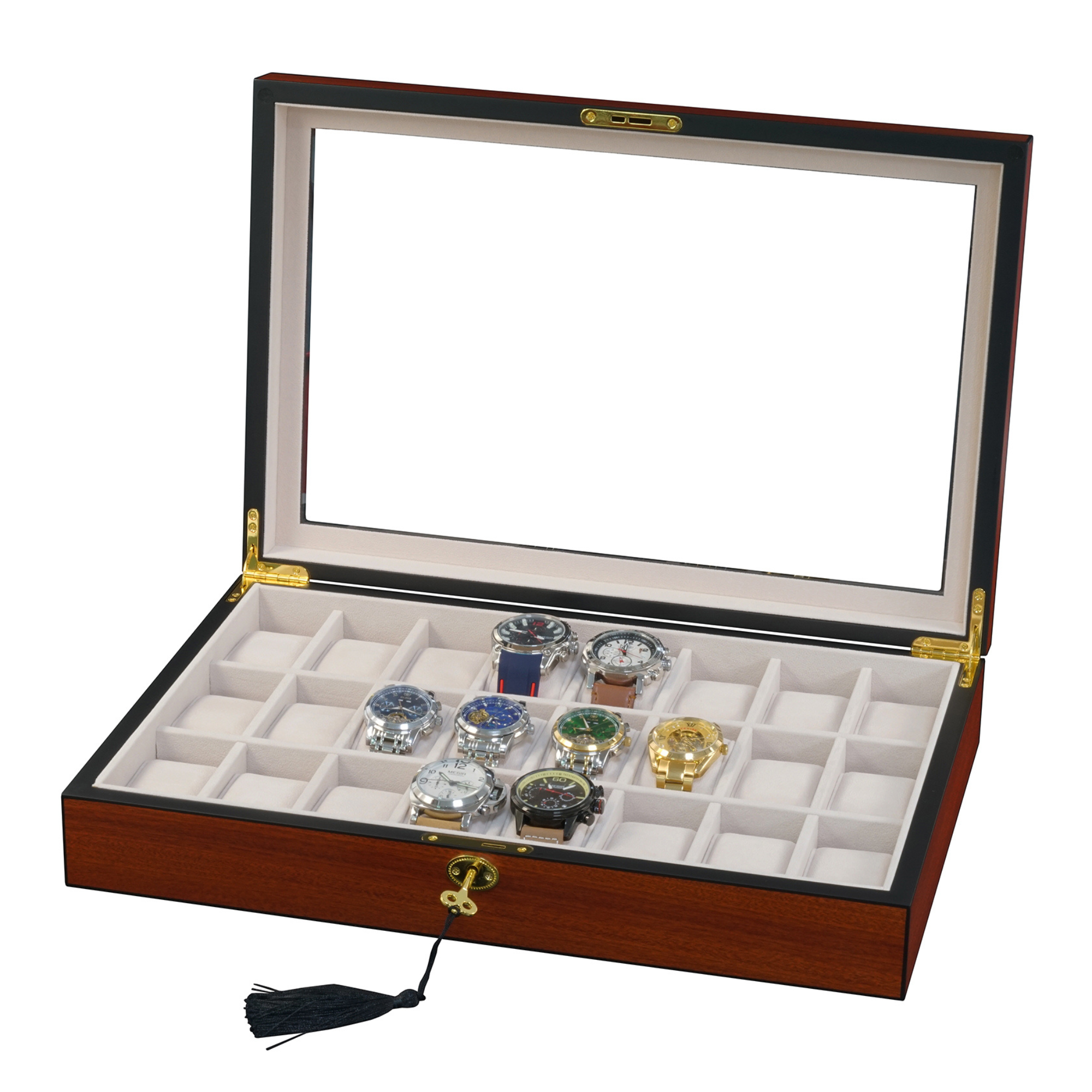 24 Slots Wooden Watch Box
