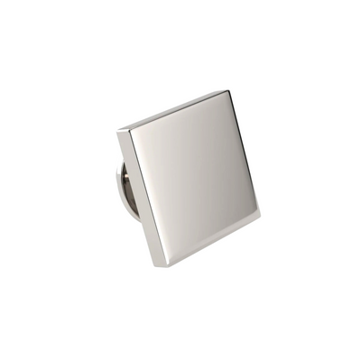 Square Shiny Silver Engravable Lapel Pin