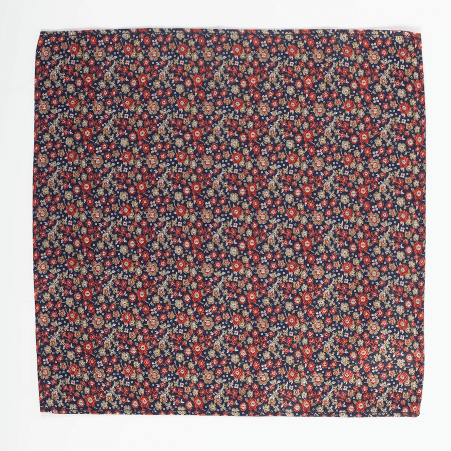 Firecracker Garden Floral Pocket Square