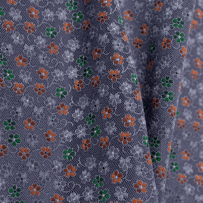 Blue Floral Pocket Square