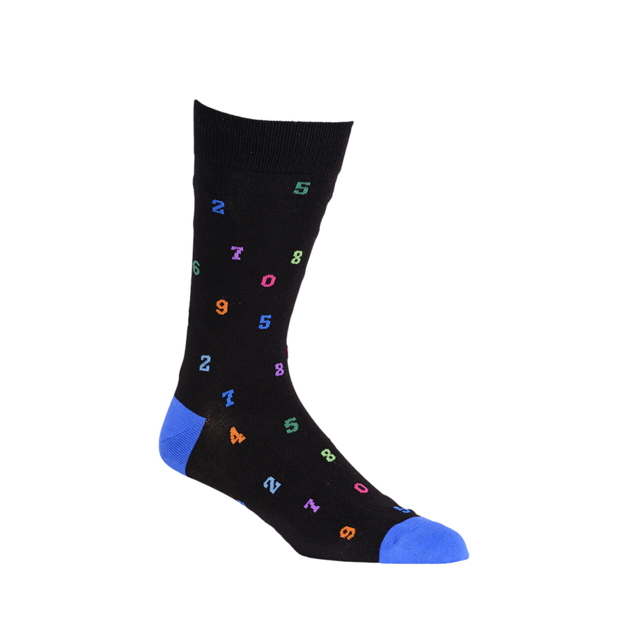 Mens Numbers Bamboo Sock