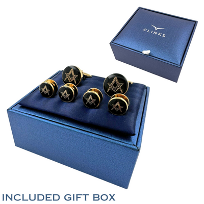 Gold Love knots Cufflinks and Stud Set