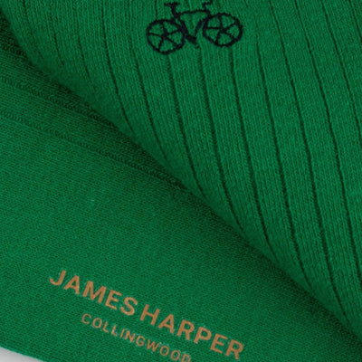 Green Ribbed Socks