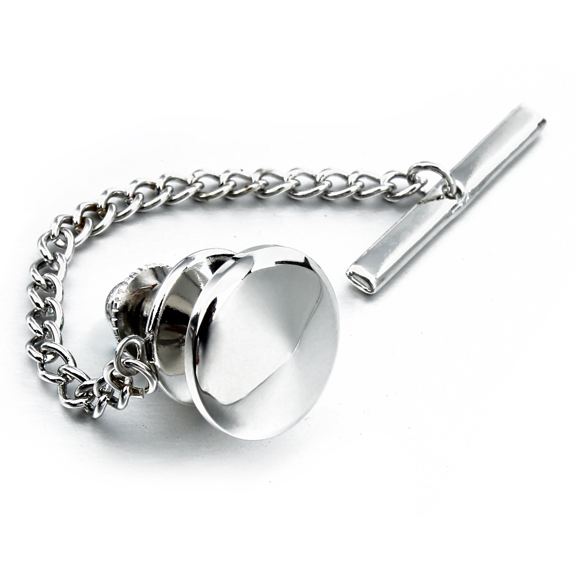 Silver Round Tie Tack, Lapel Pin, Silver, Round, Tie Tack, LP5002, Clinks Australia
