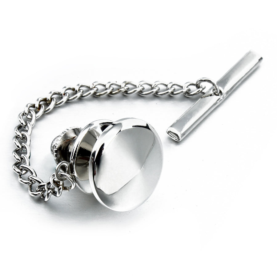 Silver Round Tie Tack, Lapel Pin, Silver, Round, Tie Tack, LP5002, Clinks Australia