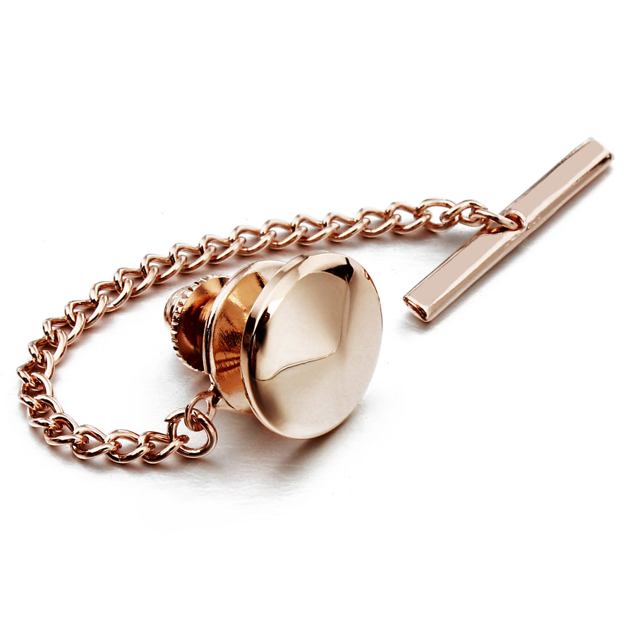 Rose Gold Tie Tack, Lapel Pin, Tie Tack, Rose Gold, Round, LP5004, Clinks Australia