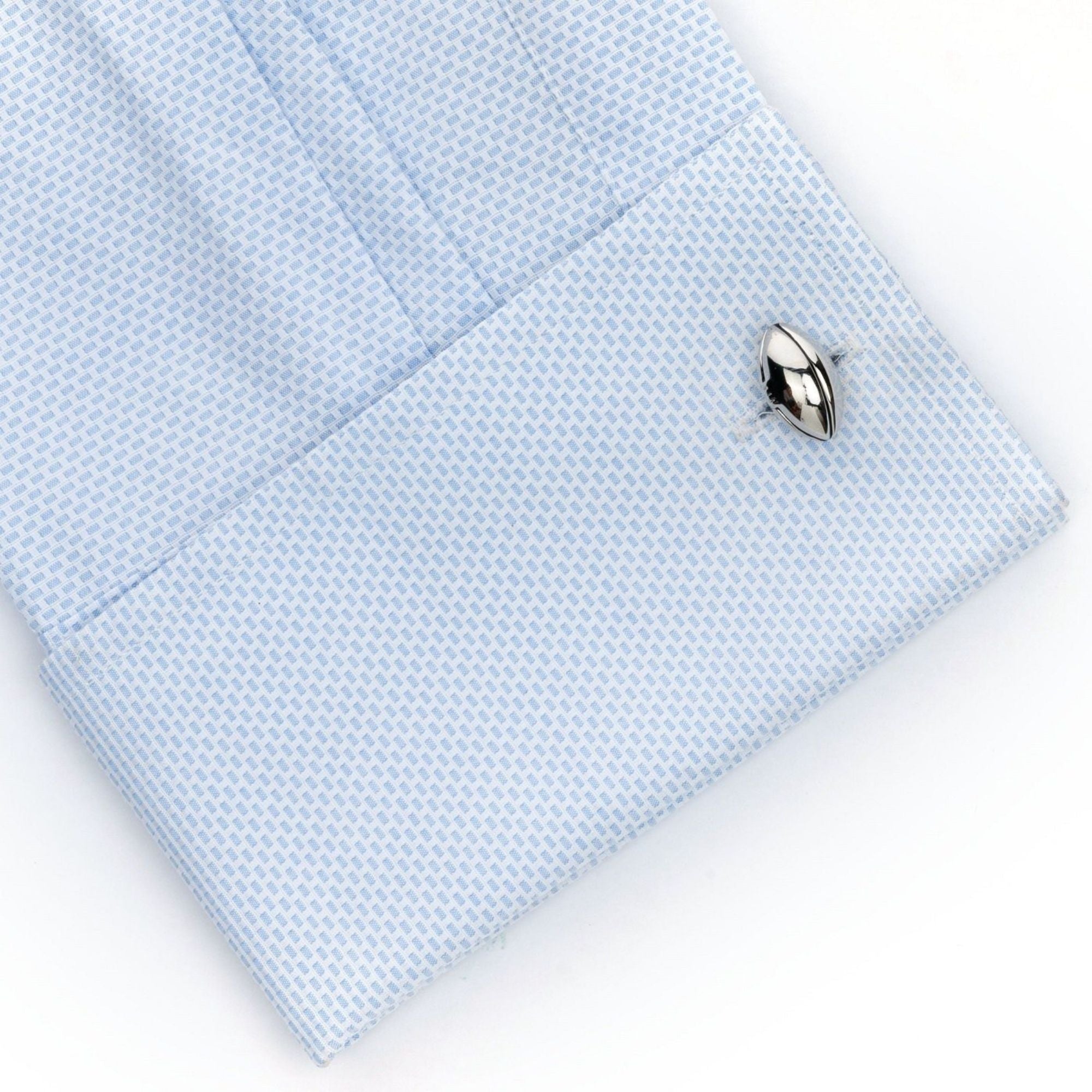 Footy / Rugby Silver Football Cufflinks