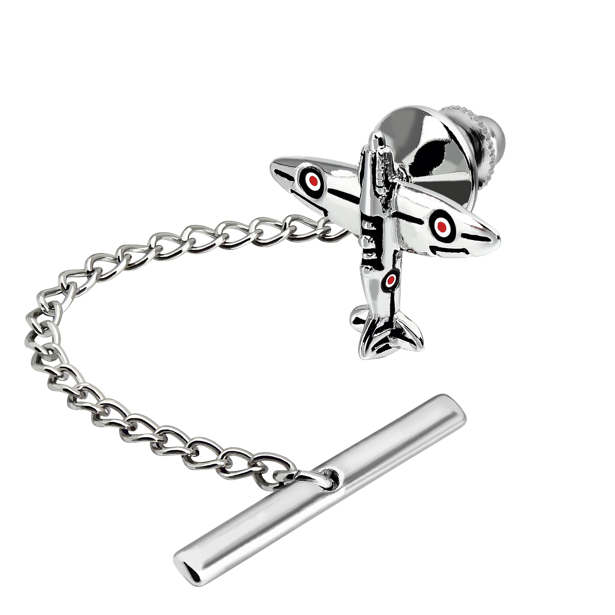Spitfire Tie Tack, Lapel Pin, Tie Tack, Novelty Tie Tack, Silver, Aviation, LP5005, Clinks Australia