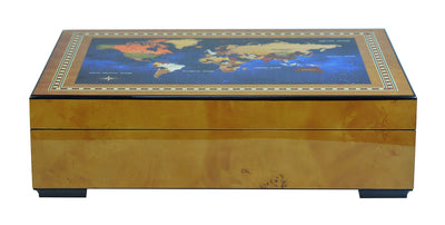 Worl Map , Burl Wooden Watch Box + Jewellery, 6 Watch Box, Cufflink Watch Box + Jewellery, Cuffed Watch Box, Clinks Australia Watch Box + Jewellery, Burl Watch Boxes on Cuffed, Australia Watch Box, Watch + Jewellery Storage Box, Cufflink Watch Display Box, Burl Watch Box, Wooden Watch Box, Burl, Watch Boxes + jewellery, CB5060, Clinks Australia