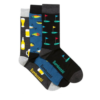 Blokes Life 3 pair Socks Gift Box, Socks, Bamboozld, Bamboo, Cotton, Spandex, Assorted Colour, SS7107, Clinks Australia