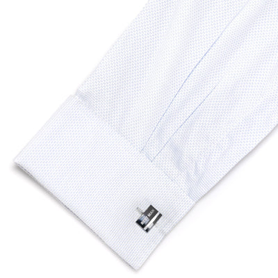 Best Man Laser Etched Mother of Pearl Gunmetal  Wedding Cufflinks