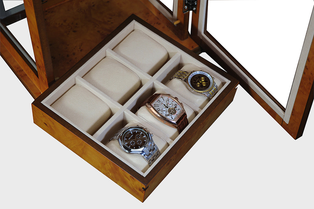 Burl Wooden Watch Cabinet, 18 Watch Box, Cuffed Watch Box, Clinks Australia Watch Box, Burl Watch Box on Cuffed, Australia Watch Cabinet, Watch Cabinet Storage Box, Watch Storage Box, Watch Cabinet Display, 18 Slots Watch Box, Watch Boxes for 18, Burl Wood Watch Cabinet, Wooden Watch Cabinet, Burl, Watch Cabinet, CB5051, Clinks Australia