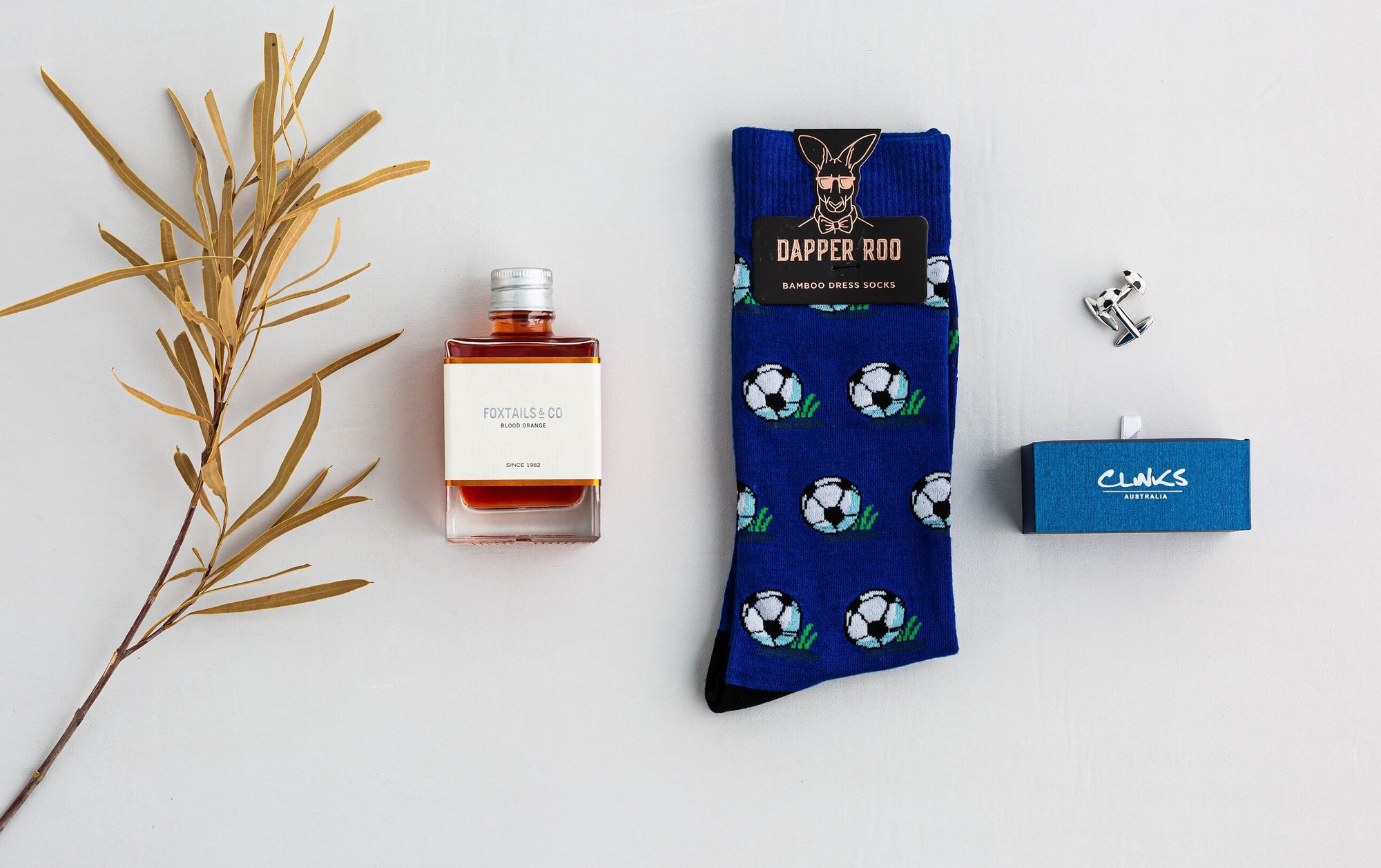 Soccer Cocktail Gift Set, Soccer Gift Set, Socks Gift Sets, Socks, Cufflinks, Location: SK2032+CL4282, GS3001, Clinks Australia