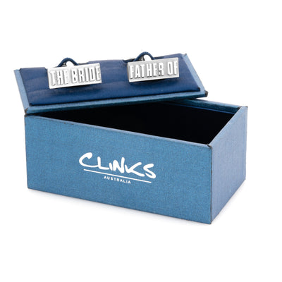 Father of the Bride Raised Lettering  Wedding Cufflinks