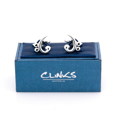 Bass Clef Silver Cufflinks